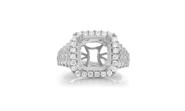 Roman & Jules 14k White Gold Intricate Diamond Engagement Ring - nr541-1