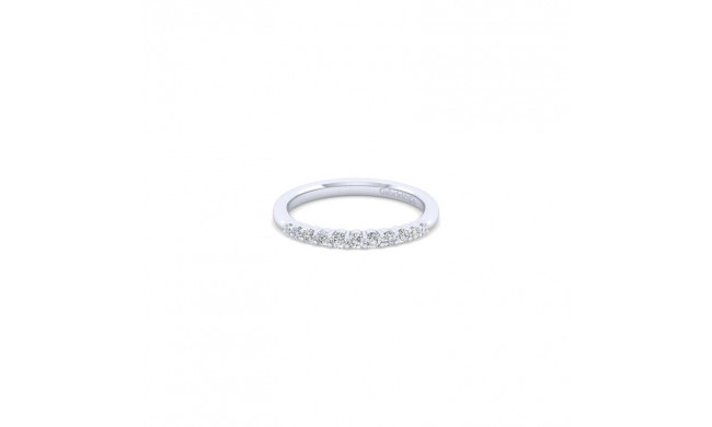 Gabriel & Co. 14k White Gold Contemporary Diamond Wedding Band - WB11755O3W44JJ