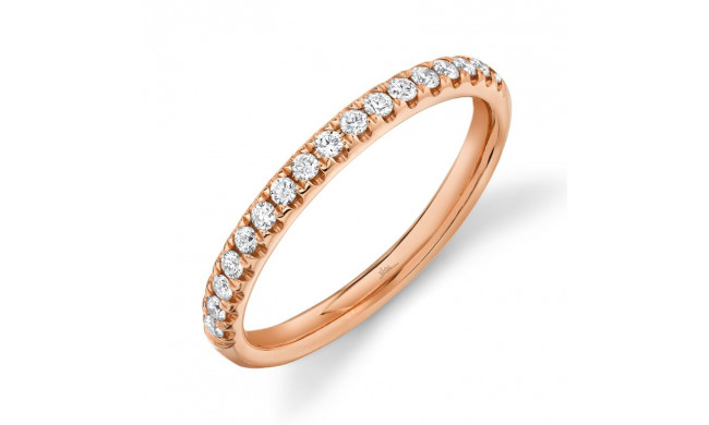 Shy Creation 14k Rose Gold Diamond Eternity Band - SC22004439