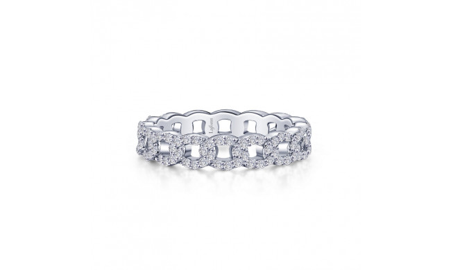 Lafonn Platinum Interlocking Circles Eternity Wedding Band - R0474CLP07