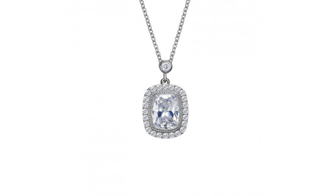 Lafonn Cushion-Cut Halo Necklace - N0163CLP20