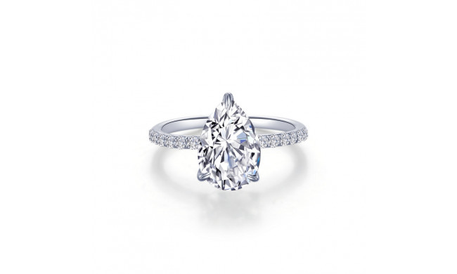 Lafonn Platinum Pear-Shaped Solitaire Engagement Ring - R0483CLP07