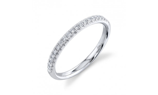 Shy Creation 14k White Gold Diamond Eternity Womens Band - SC22005278EZ7.5