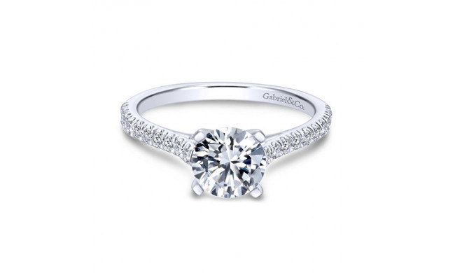Gabriel & Co. 14k White Gold Contemporary Straight Engagement Ring - ER7224W44JJ