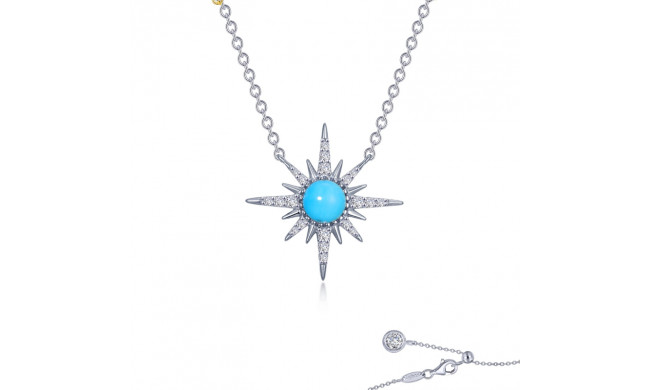 Lafonn Platinum Sunburst Necklace - N0248TQP20