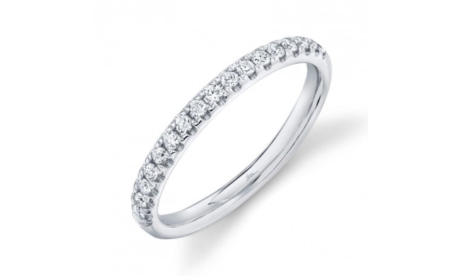 Shy Creation 14k White Gold Diamond Eternity Band - SC22004437EZ6.5