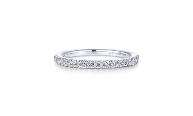 Gabriel & Co. 14k White Gold Contemporary Anniversary Wedding Band - WB14412R4W44JJ