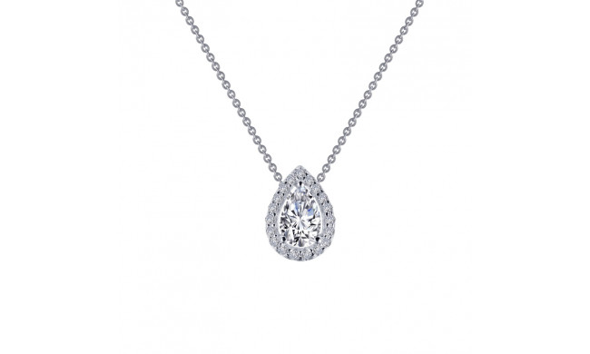 Lafonn Pear-Shaped Halo Necklace - N0102CLP18