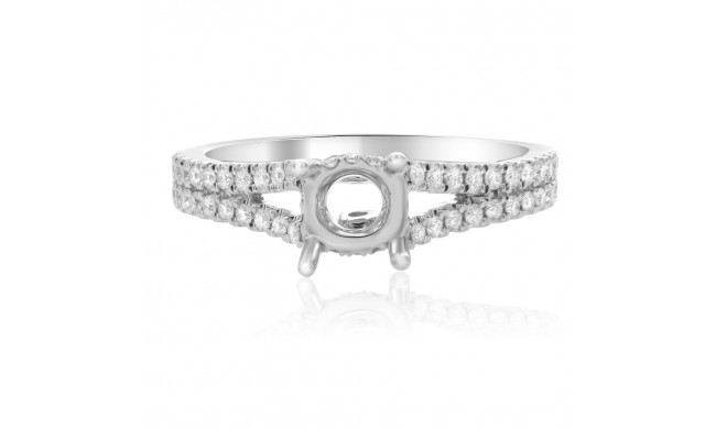 Roman & Jules 14k White Gold Split Shank Engagement Ring - KR2143W-IH