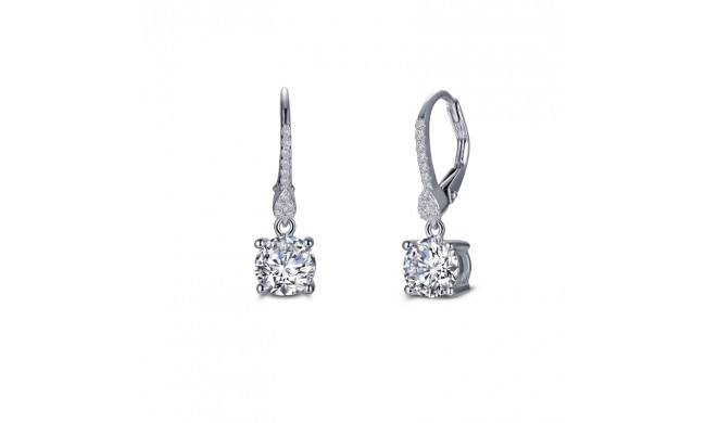 Lafonn Leverback Solitaire Drop Earrings - E0387CLP00