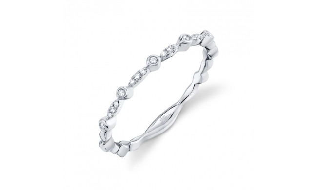 Shy Creation 14k White Gold Diamond Womens Band - SC55005122