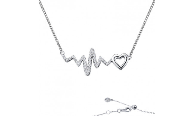 Lafonn Heart & Heartbeat Necklace - N0162CLP20