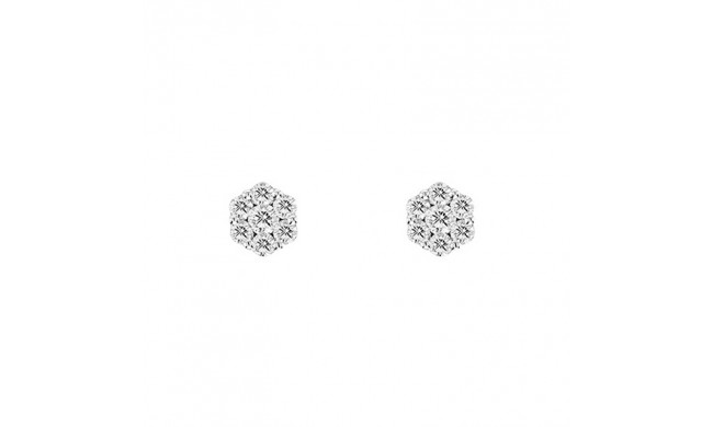 Louis Creations 14k White Gold Stud Earrings - ERL1188A-030