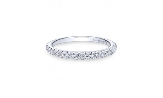 Gabriel & Co. 14k White Gold Contemporary Anniversary Wedding Band - WB12596R4W44JJ