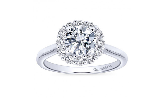 Gabriel & Co. 14k White Gold Contemporary Halo Engagement Ring - ER7498W44JJ