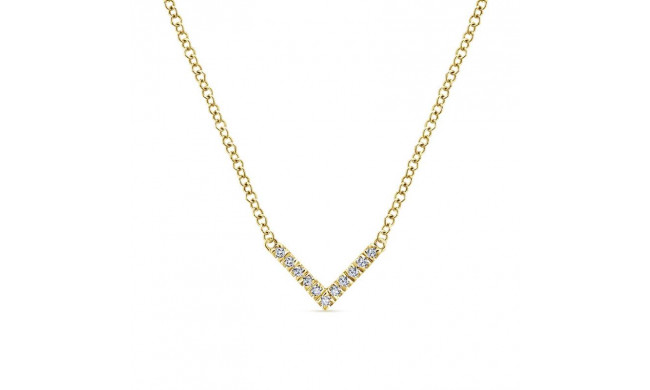 Gabriel & Co. 14k Yellow Gold Lusso Diamond Bar Necklace - NK5423Y45JJ