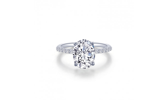 Lafonn Platinum Oval Solitaire Engagement Ring - R0482CLP06