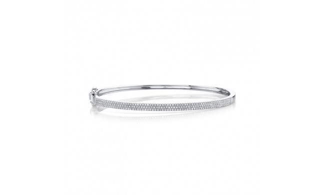 Shy Creation 14k White Gold Bangle Bracelet - SC55002255ZS