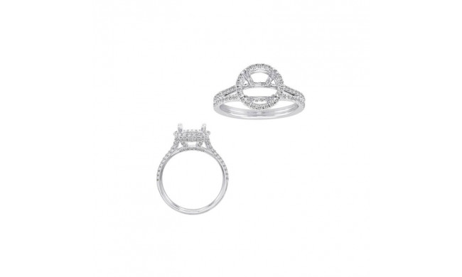 Roman & Jules 14k White Gold Split Shank Engagement Ring - KR2102W-1