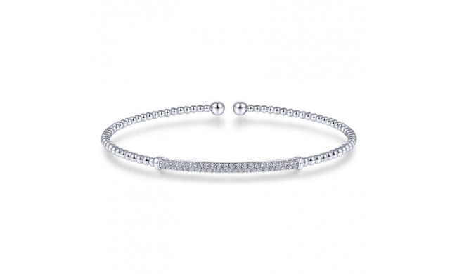 Gabriel & Co. 14k White Gold Bujukan Diamond Bangle Bracelet - BG4262-65W45JJ