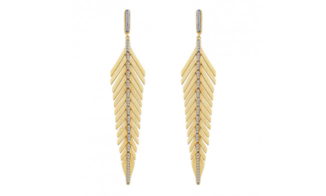 Lafonn Mixed-Color Feather Drop Earrings - E0459CLT00