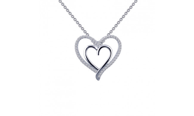 Lafonn Double-Heart Pendant Necklace - P0150CLP18