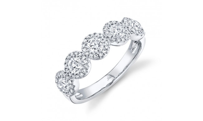 Shy Creation 14k White Gold Diamond Womens Band - SC55005786