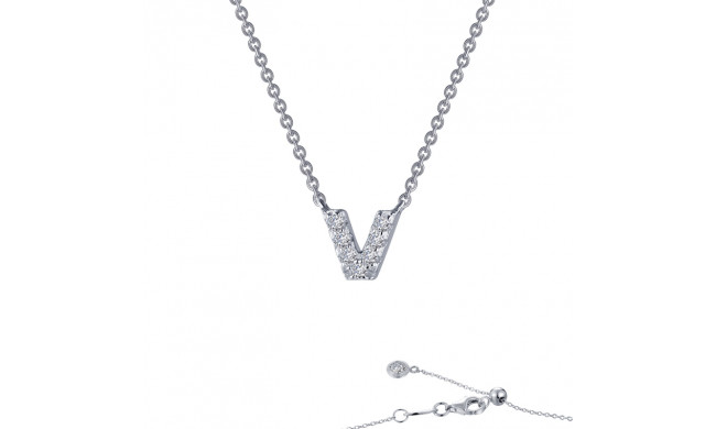 Lafonn Letter V Pendant Necklace - 9N102CLP20