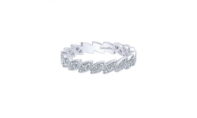 Gabriel & Co. 14k White Gold Diamond Stackable Ladies' Ring