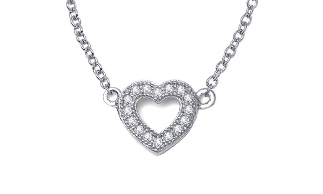 Lafonn 0.18 CTW Open Heart Necklace - N3004CLP18