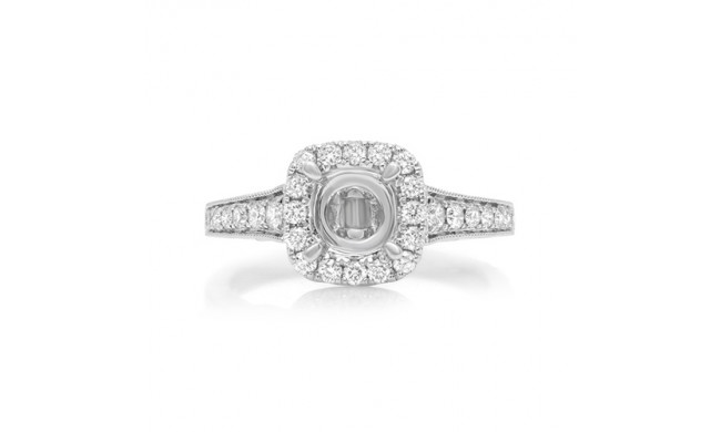 Roman & Jules 14k White Gold Tapered Shank Engagement Ring - ur1357w-ih