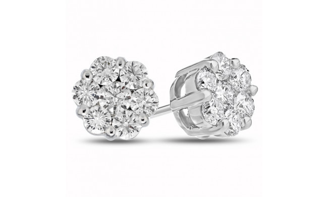 Louis Creations 14k White Gold Stud Earrings - ERL1188K-200