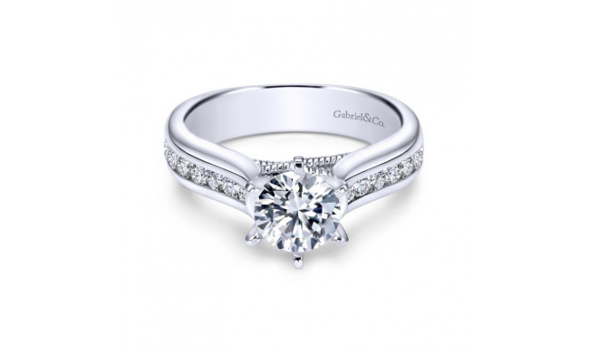 Gabriel & Co. 14k White Gold Contemporary Straight Engagement Ring - ER4185W44JJ