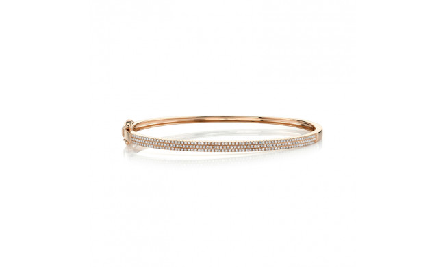 Shy Creation 14k Rose Gold Bangle Bracelet - SC55002257ZS