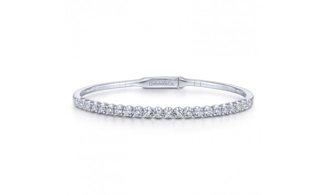 Gabriel & Co. 14k White Gold Demure Diamond Bangle Bracelet - BG3975-65W45JJ