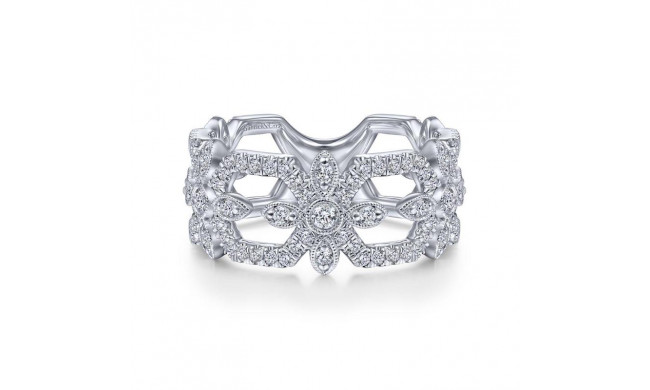 Gabriel & Co. 14k White Gold Art Moderne Diamond Ring - LR51494W45JJ
