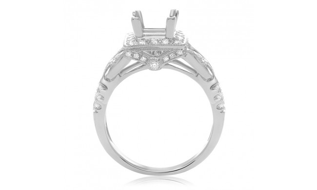 Roman & Jules 14k White Gold Split Shank Engagement Ring - 1131-1