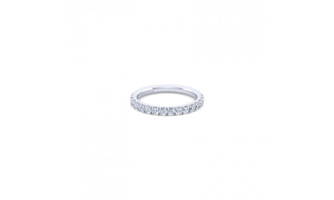 Gabriel & Co. 14k White Gold Contemporary Diamond Wedding Band - WB13853C4W44JJ