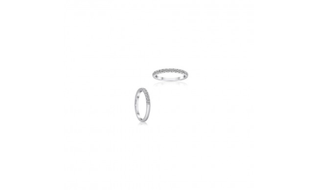 Roman & Jules 14k White Gold 0.30ct Diamond Stackable Rings Set - UR1803WB-1