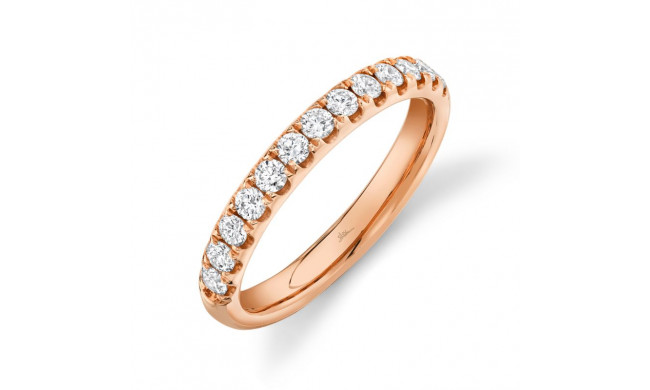 Shy Creation 14k Rose Gold Diamond Eternity Band - SC22004433EZ4.5