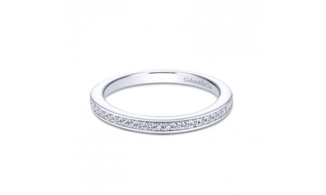 Gabriel & Co. 14k White Gold Contemporary Eternity Wedding Band - WB13857R4W44JJ