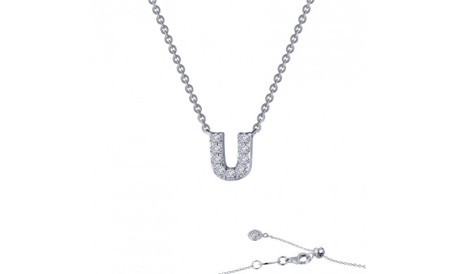 Lafonn Letter U Pendant Necklace - 9N101CLP20