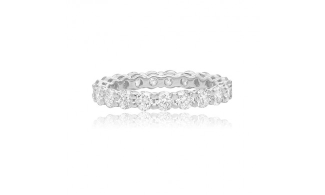 Roman & Jules 14k White Gold Shared Prong Diamond Wedding Band - kr5731-a