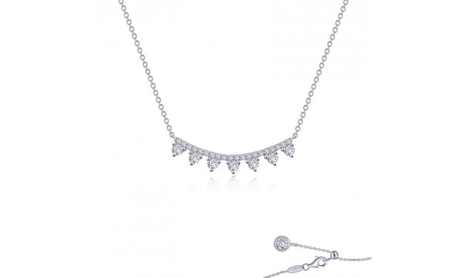 Lafonn Platinum Curved Bar Necklace - N0249CLP20