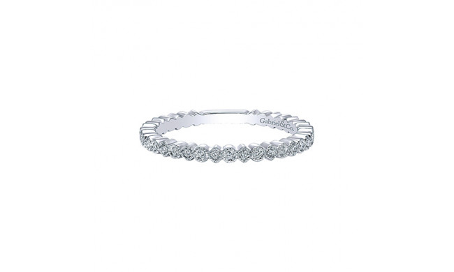 Gabriel & Co. 14k White Gold Diamond Stackable Ladies' Ring