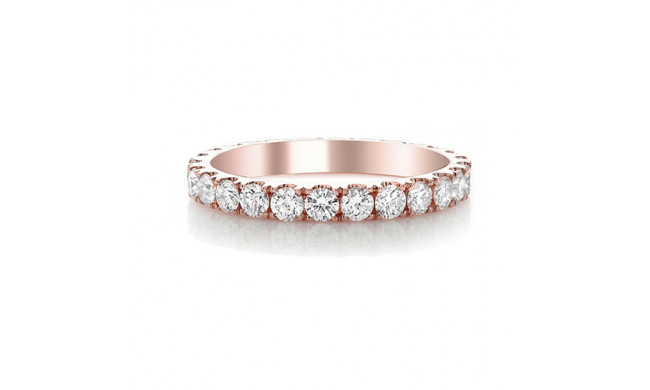 Roman & Jules 14k Rose Gold Diamond Eternity Wedding Band - tr833r-wb-e-b