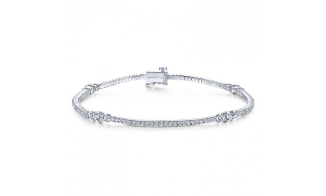 Gabriel & Co. 14k White Gold Lusso Diamond Tennis Bracelet - TB4218W45JJ