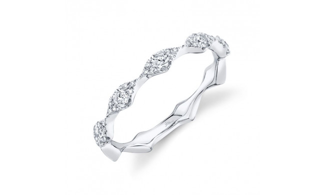 Shy Creation 14k White Gold Diamond Womens Band - SC55005596