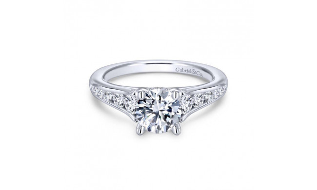 Gabriel & Co. 14k White Gold Contemporary Straight Engagement Ring - ER12325R4W44JJ