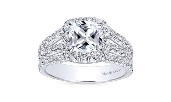 Gabriel & Co. 14k White Gold Contemporary Halo Engagement Ring - ER8903W44JJ